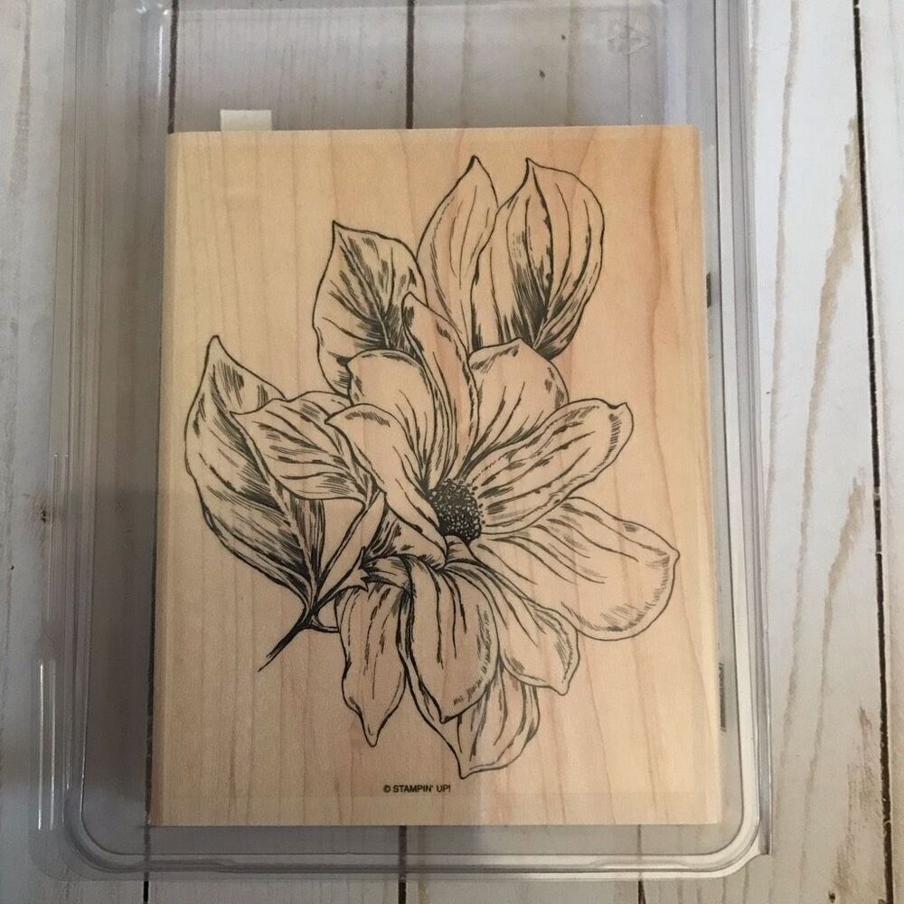 Stampin up! wood mounted rubber stamp from the garden card New without tags